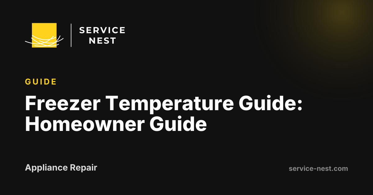 Freezer Temperature Guide: Homeowner Guide