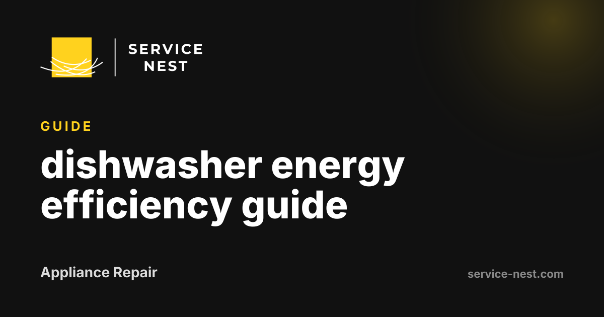 dishwasher energy efficiency guide