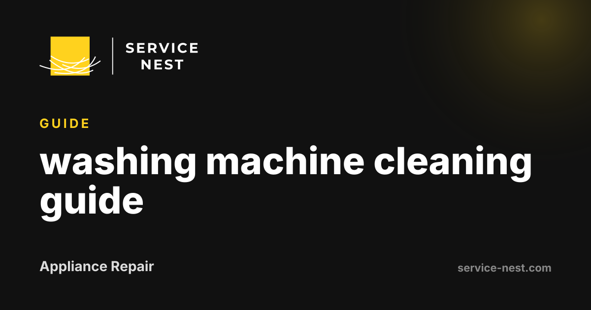 washing machine cleaning guide