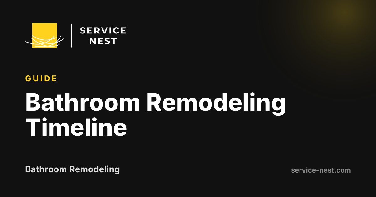 Bathroom Remodeling Timeline