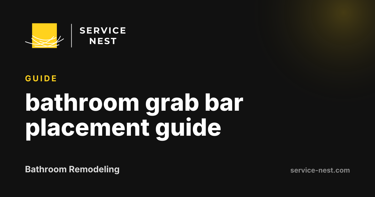 bathroom grab bar placement guide