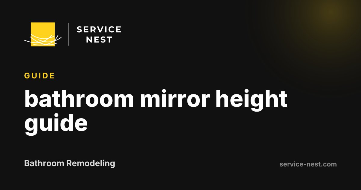 bathroom mirror height guide