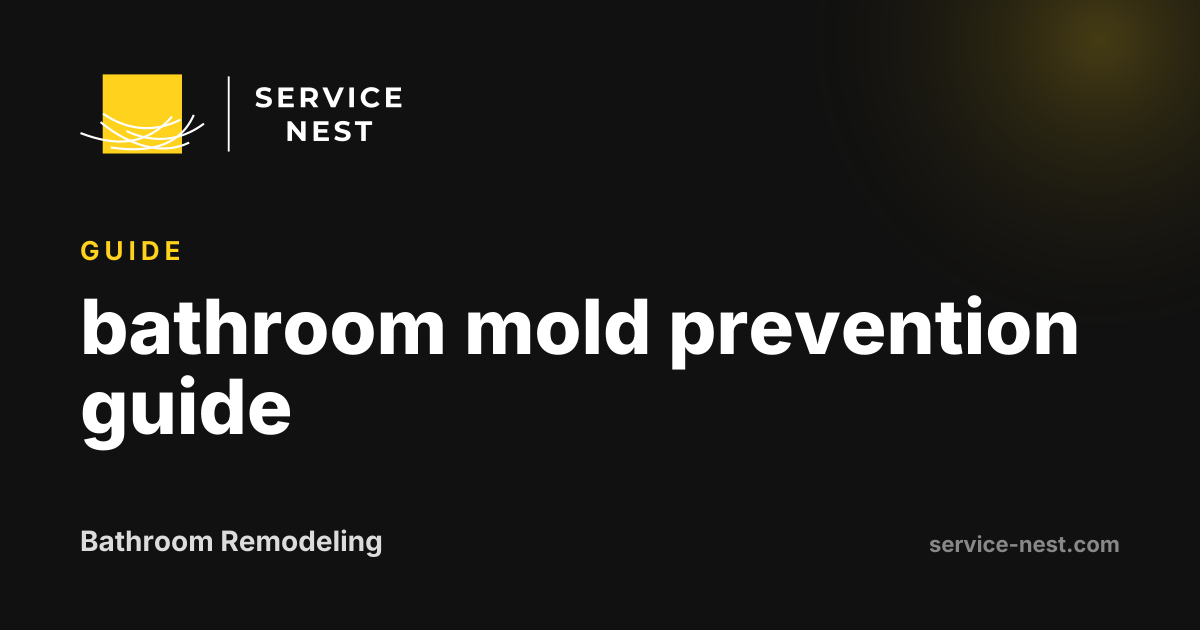 bathroom mold prevention guide