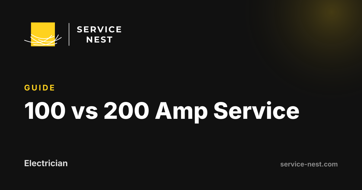 100 vs 200 Amp Service