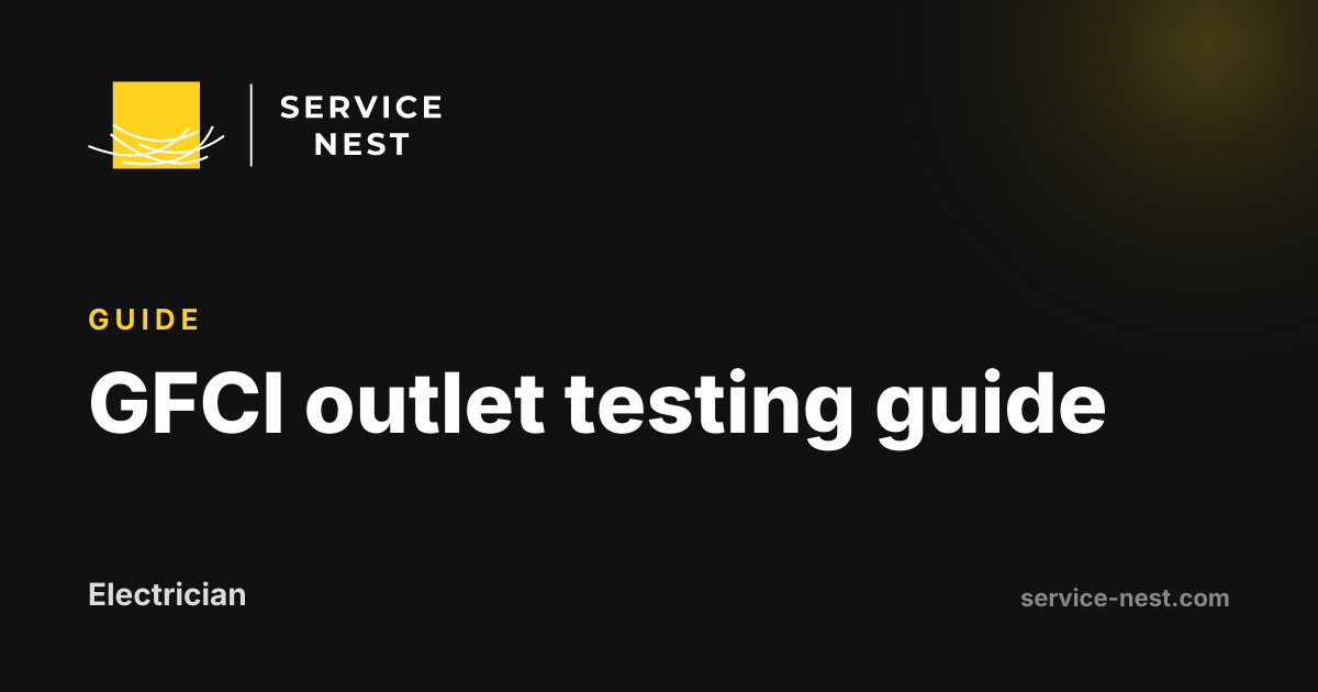 GFCI outlet testing guide