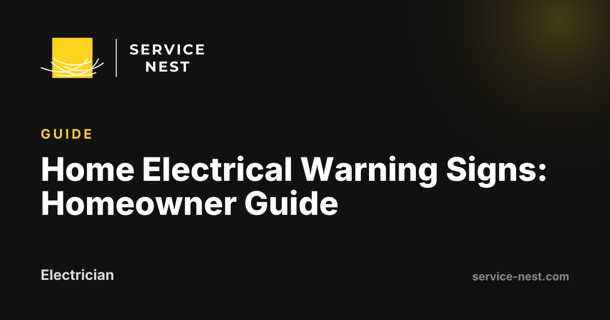 Home Electrical Warning Signs: Homeowner Guide