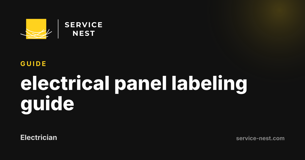 electrical panel labeling guide