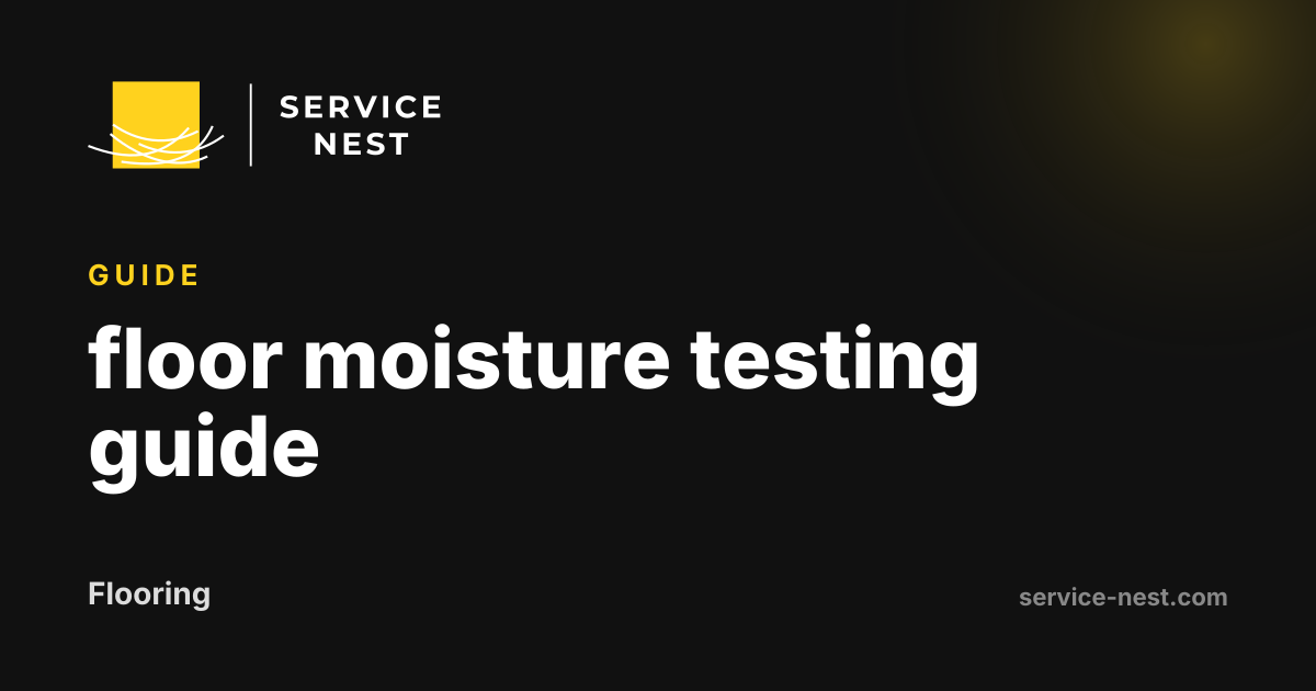 floor moisture testing guide