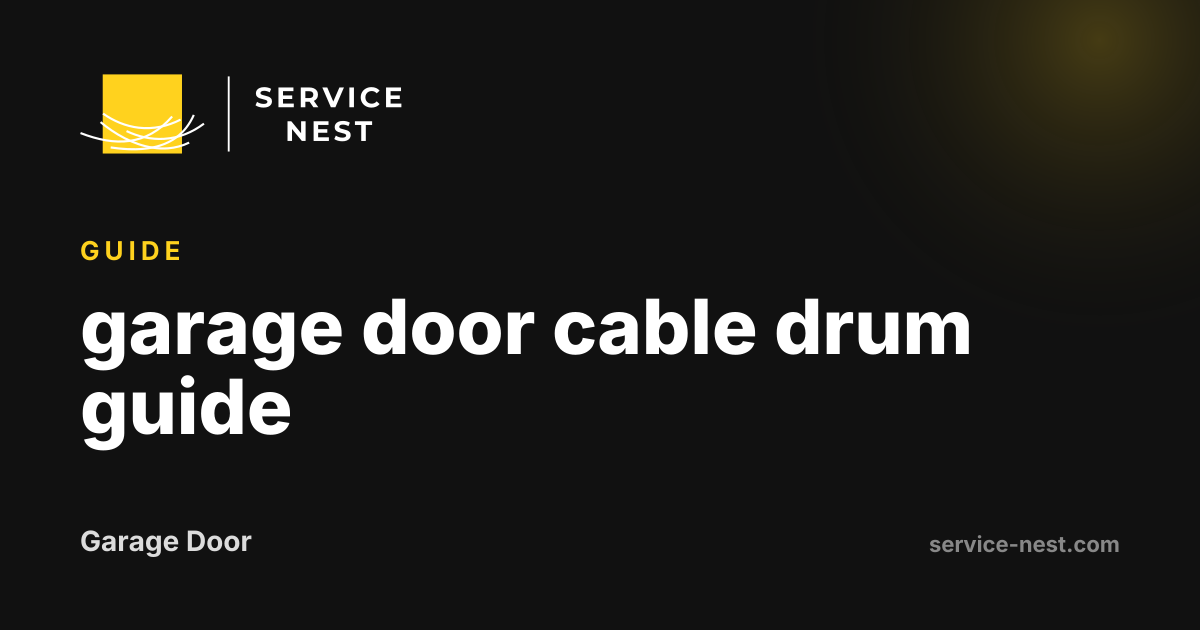 garage door cable drum guide