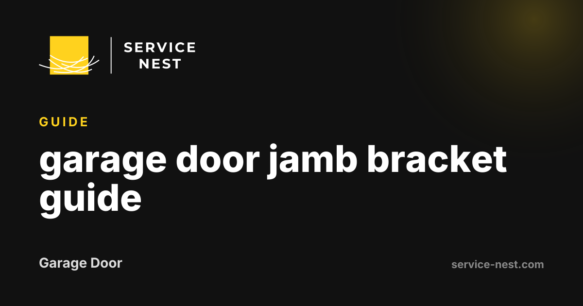 garage door jamb bracket guide