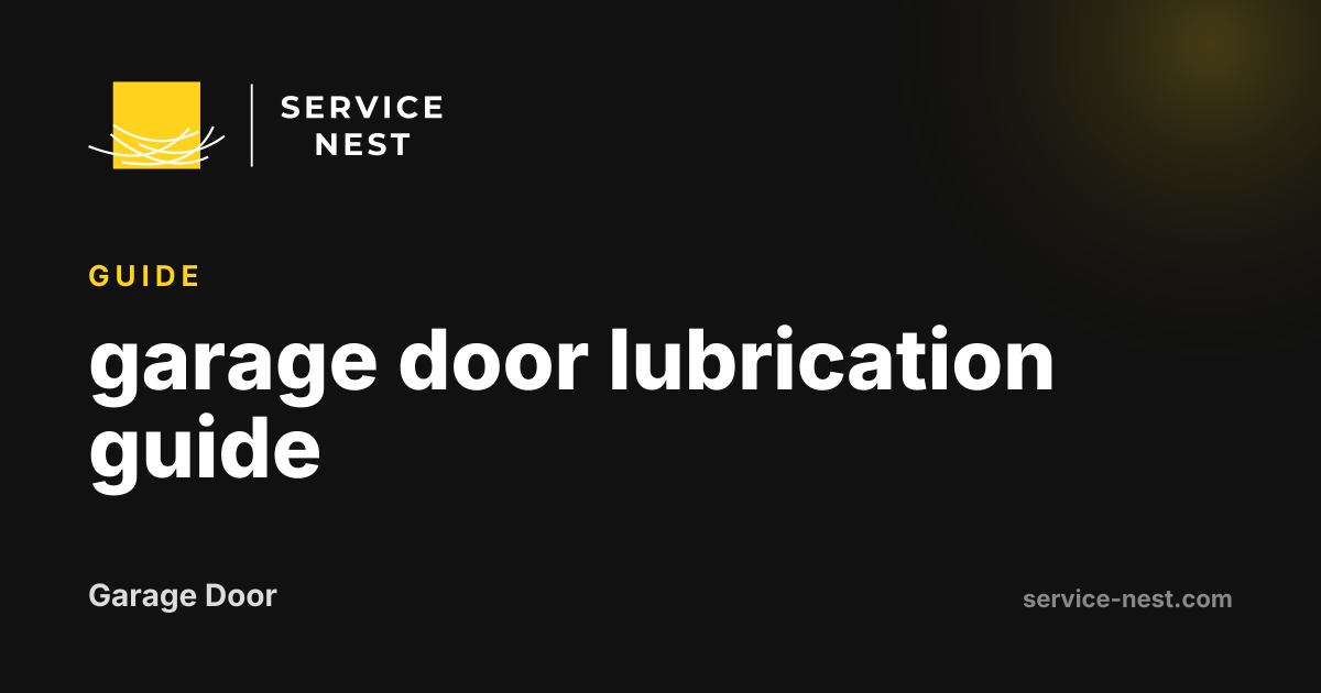 garage door lubrication guide
