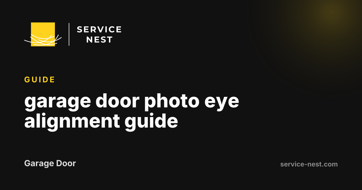 garage door photo eye alignment guide