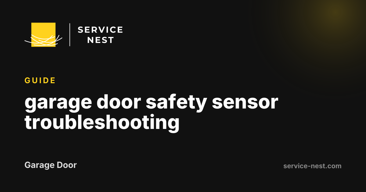 garage door safety sensor troubleshooting