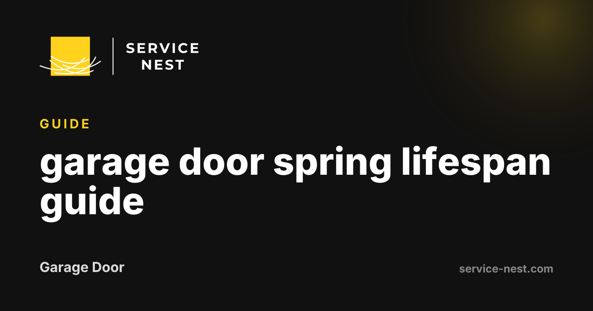 garage door spring lifespan guide