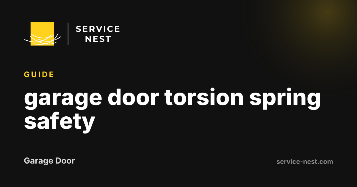 garage door torsion spring safety