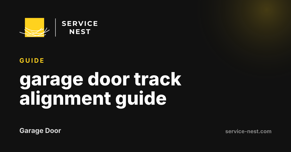 garage door track alignment guide