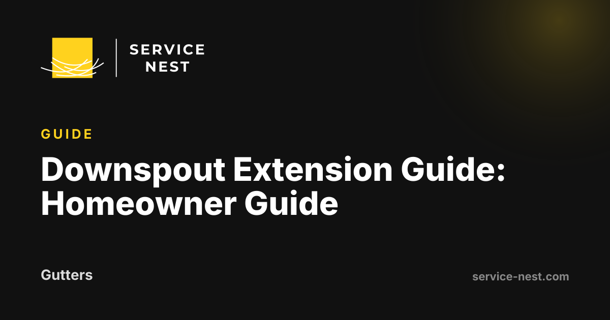 Downspout Extension Guide: Homeowner Guide