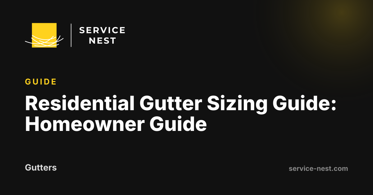 Residential Gutter Sizing Guide: Homeowner Guide