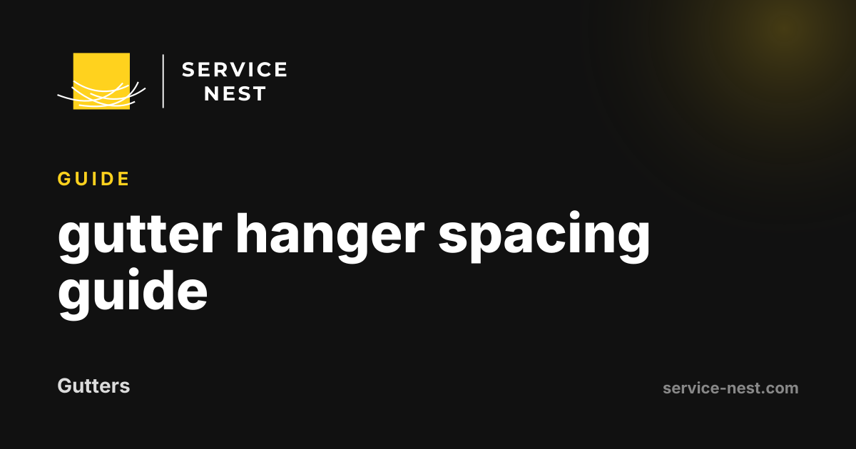 gutter hanger spacing guide