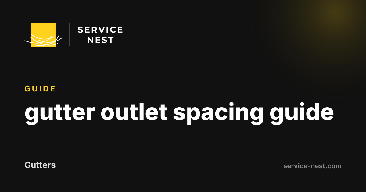 gutter outlet spacing guide