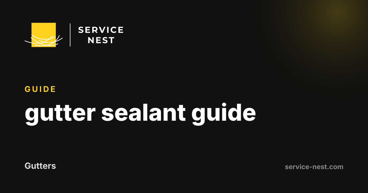 gutter sealant guide
