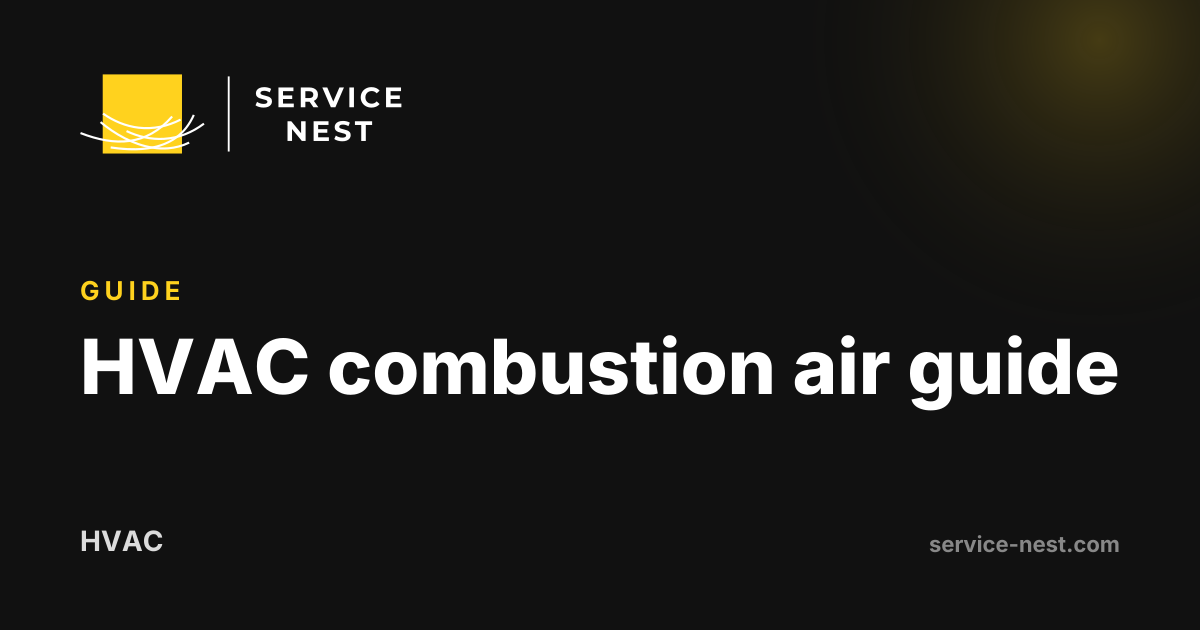 HVAC combustion air guide