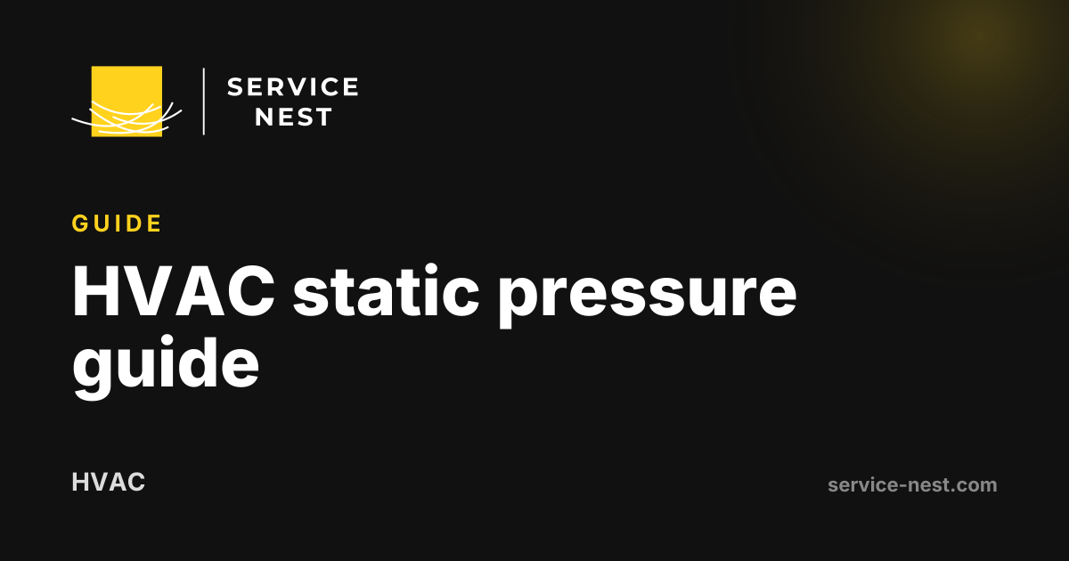 HVAC static pressure guide