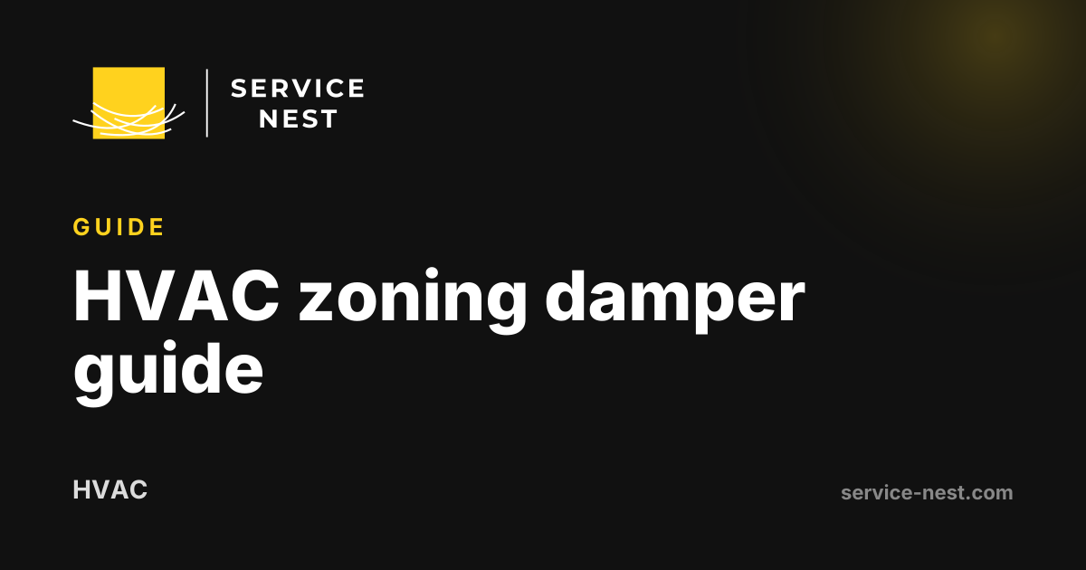 HVAC zoning damper guide