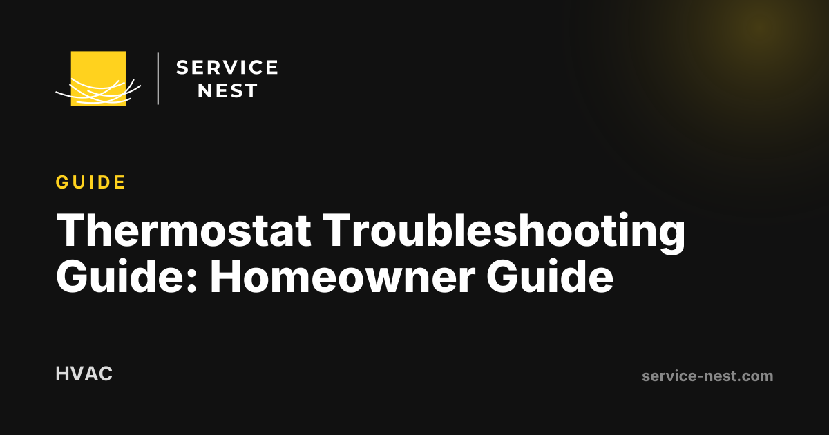Thermostat Troubleshooting Guide: Homeowner Guide