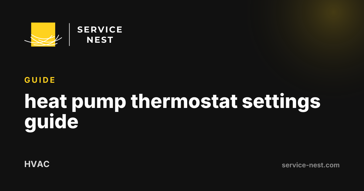 heat pump thermostat settings guide