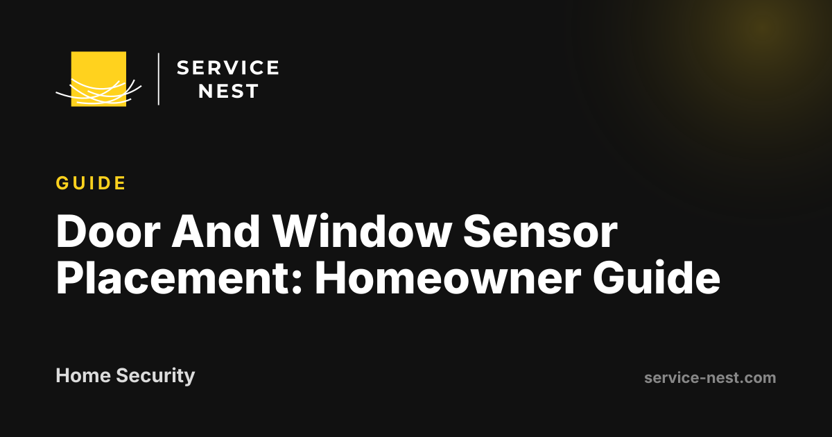 Door And Window Sensor Placement: Homeowner Guide
