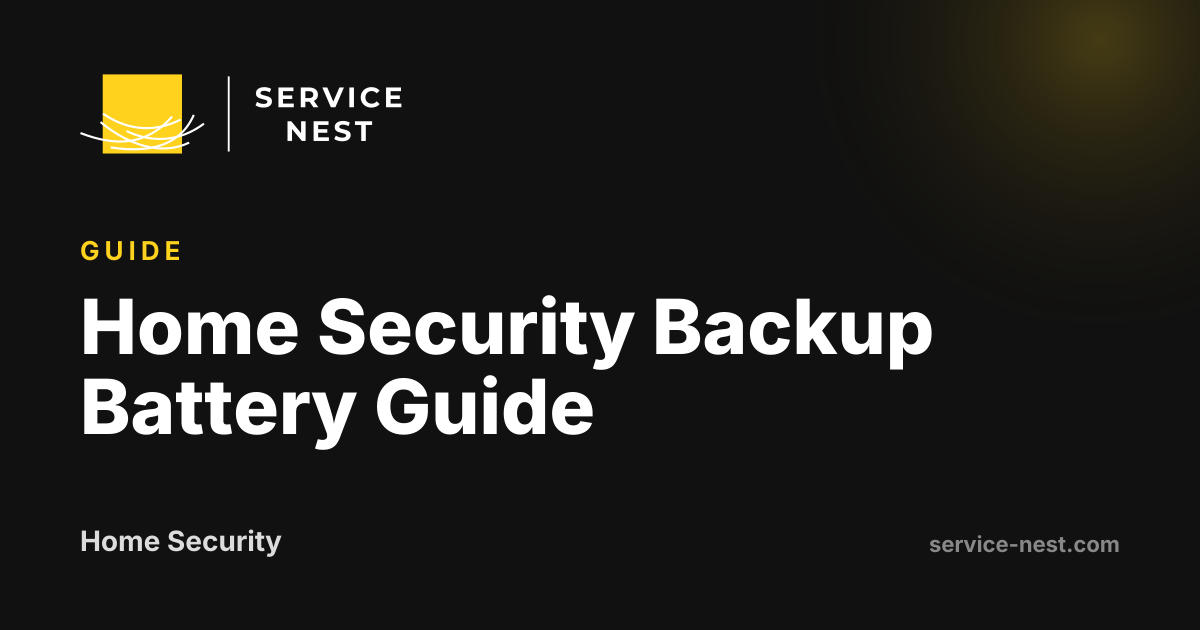 Home Security Backup Battery Guide