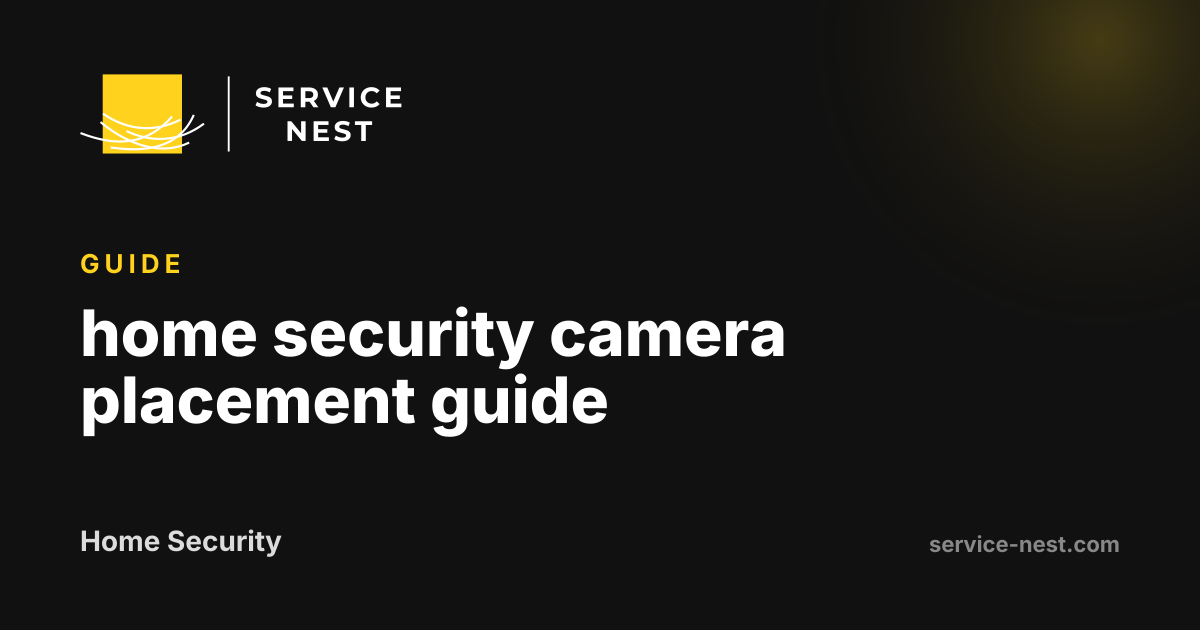 home security camera placement guide
