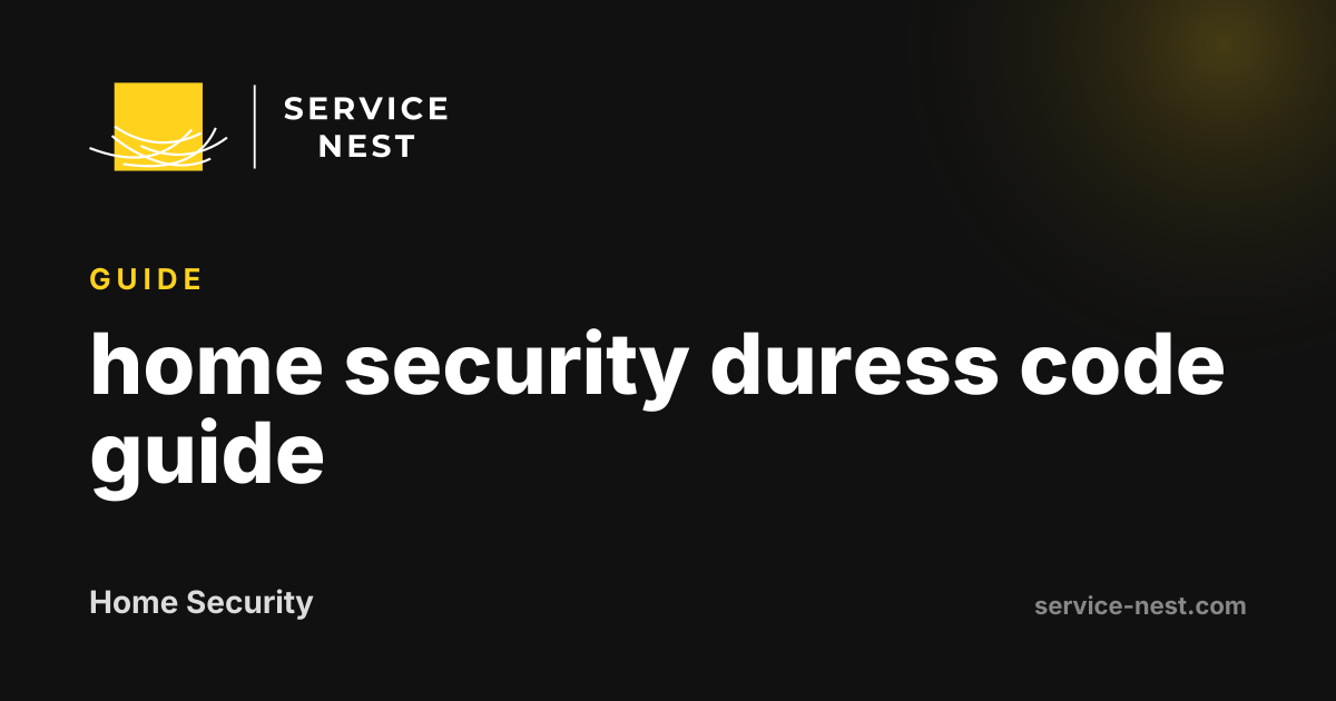 home security duress code guide