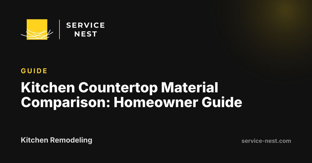 Kitchen Countertop Material Comparison: Homeowner Guide