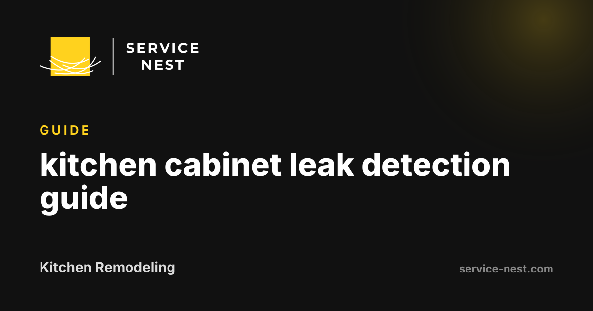 kitchen cabinet leak detection guide