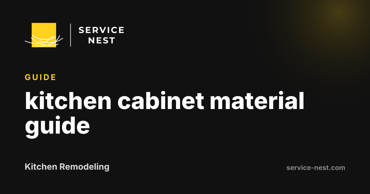 kitchen cabinet material guide