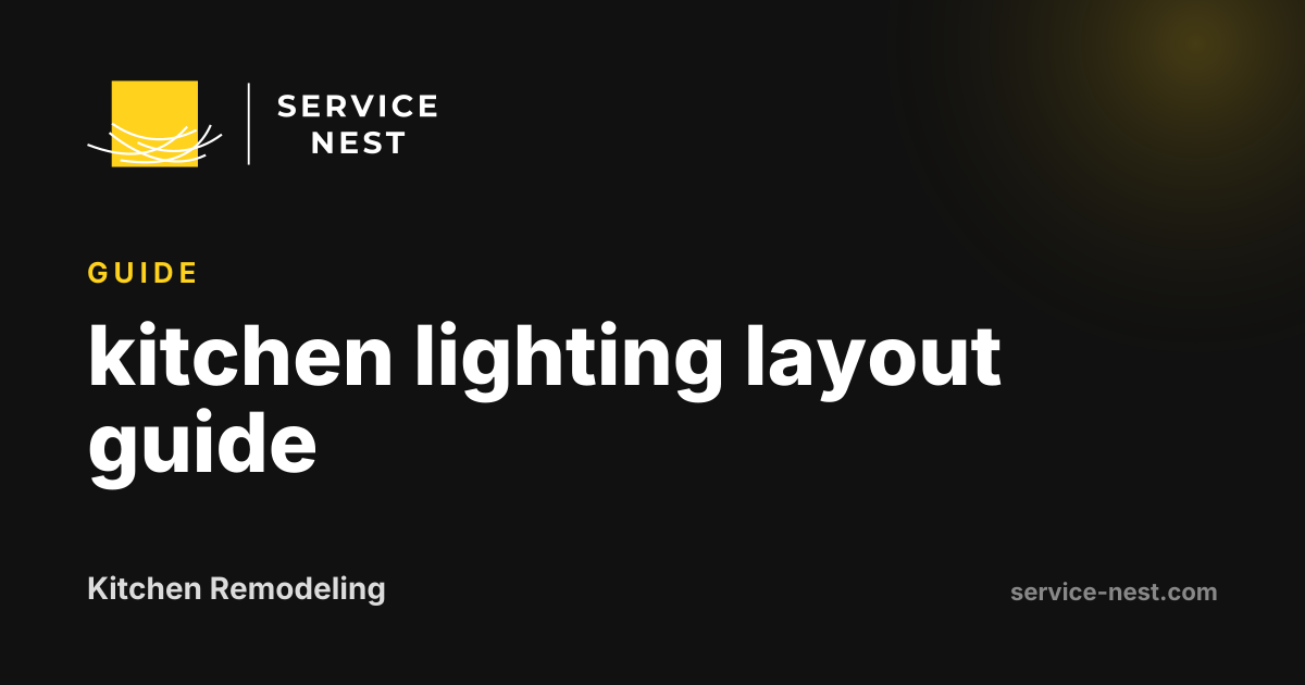 kitchen lighting layout guide