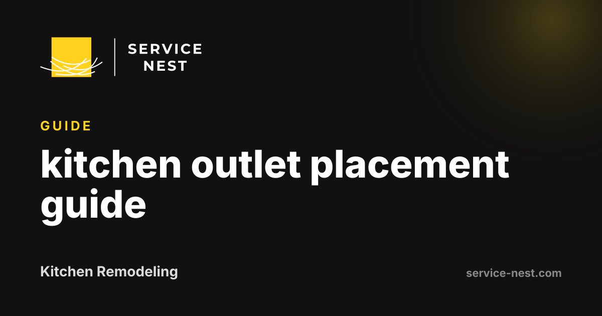 kitchen outlet placement guide