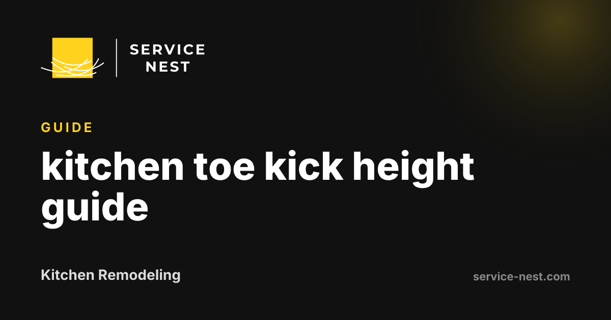 kitchen toe kick height guide