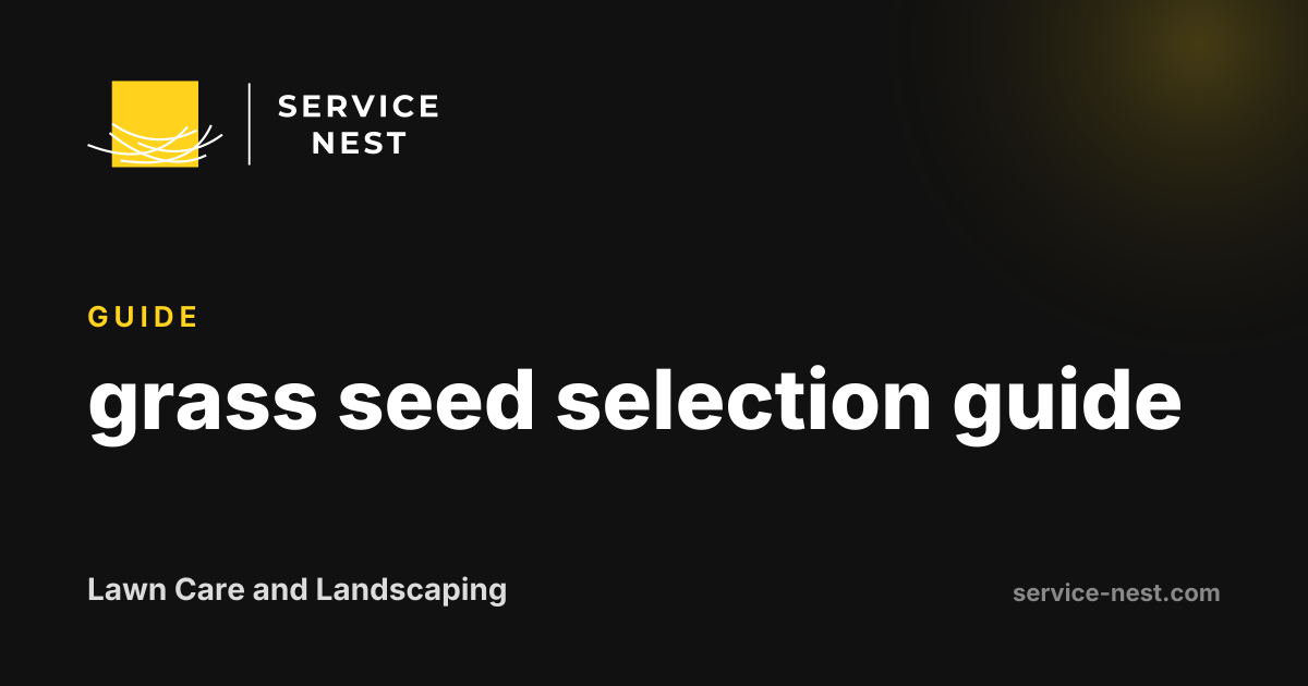 grass seed selection guide