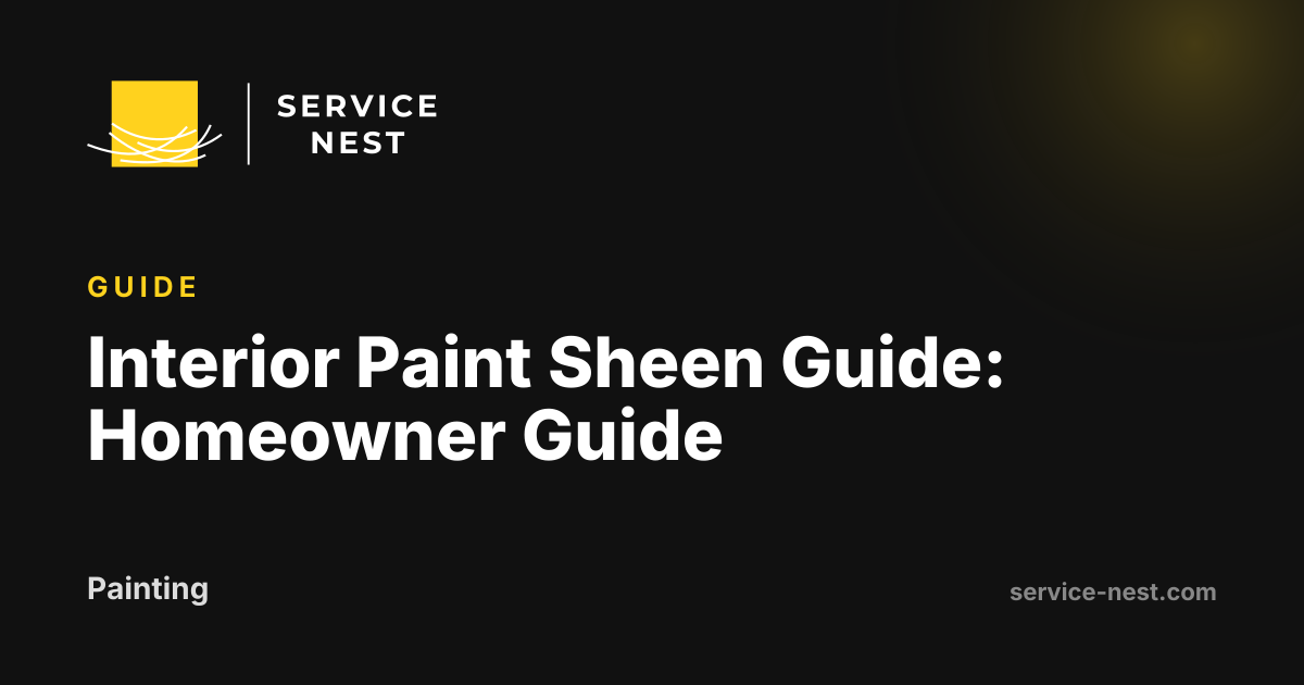 Interior Paint Sheen Guide: Homeowner Guide