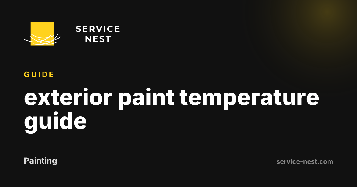exterior paint temperature guide