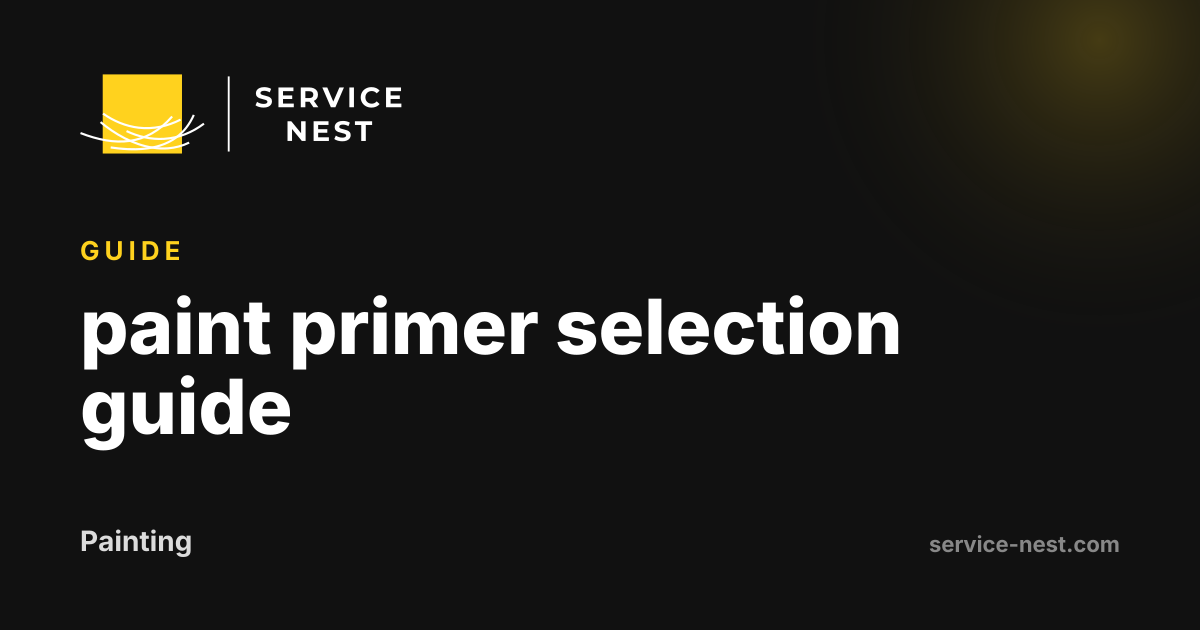paint primer selection guide