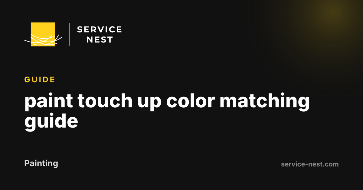 paint touch up color matching guide