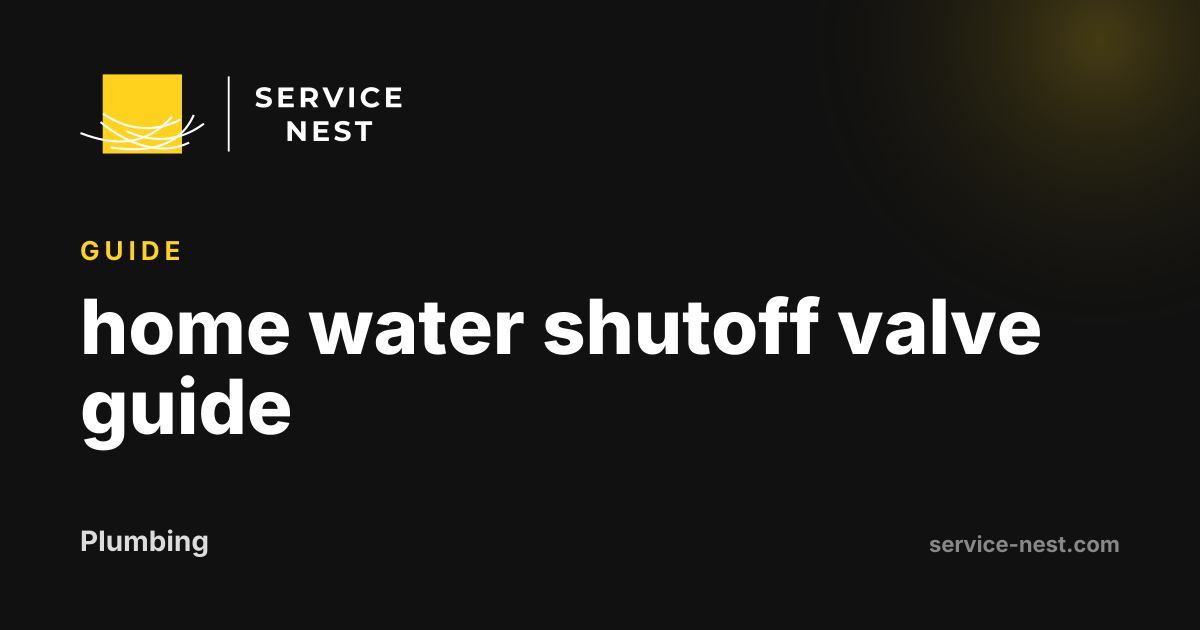home water shutoff valve guide
