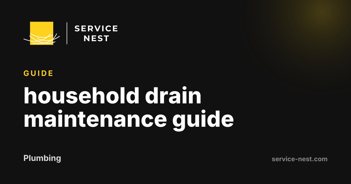 household drain maintenance guide