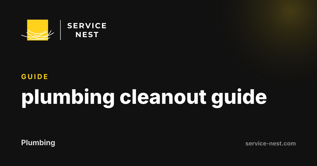 plumbing cleanout guide