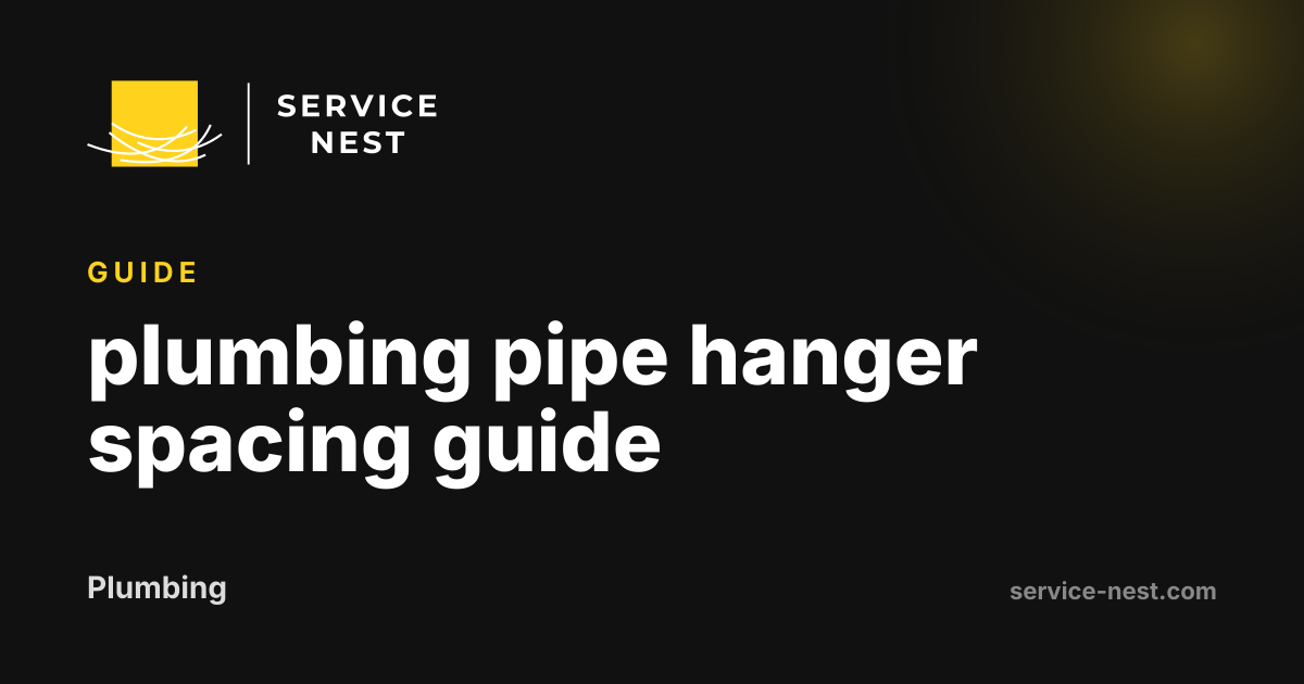 plumbing pipe hanger spacing guide