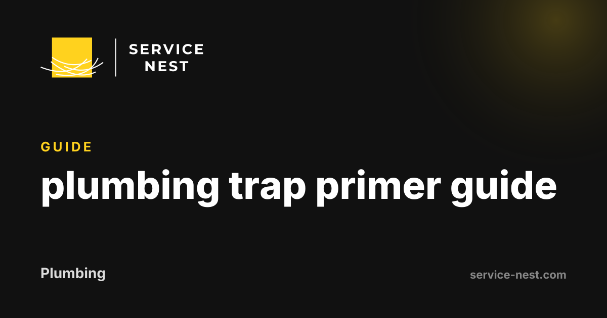 plumbing trap primer guide